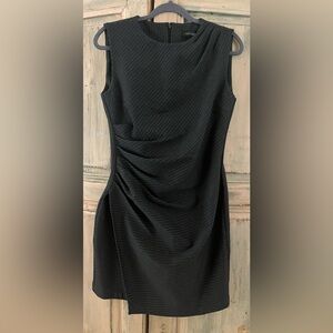 New Women’s LOFT Versa Ruched Ponte Mini Dress in Pinstripe Size 6